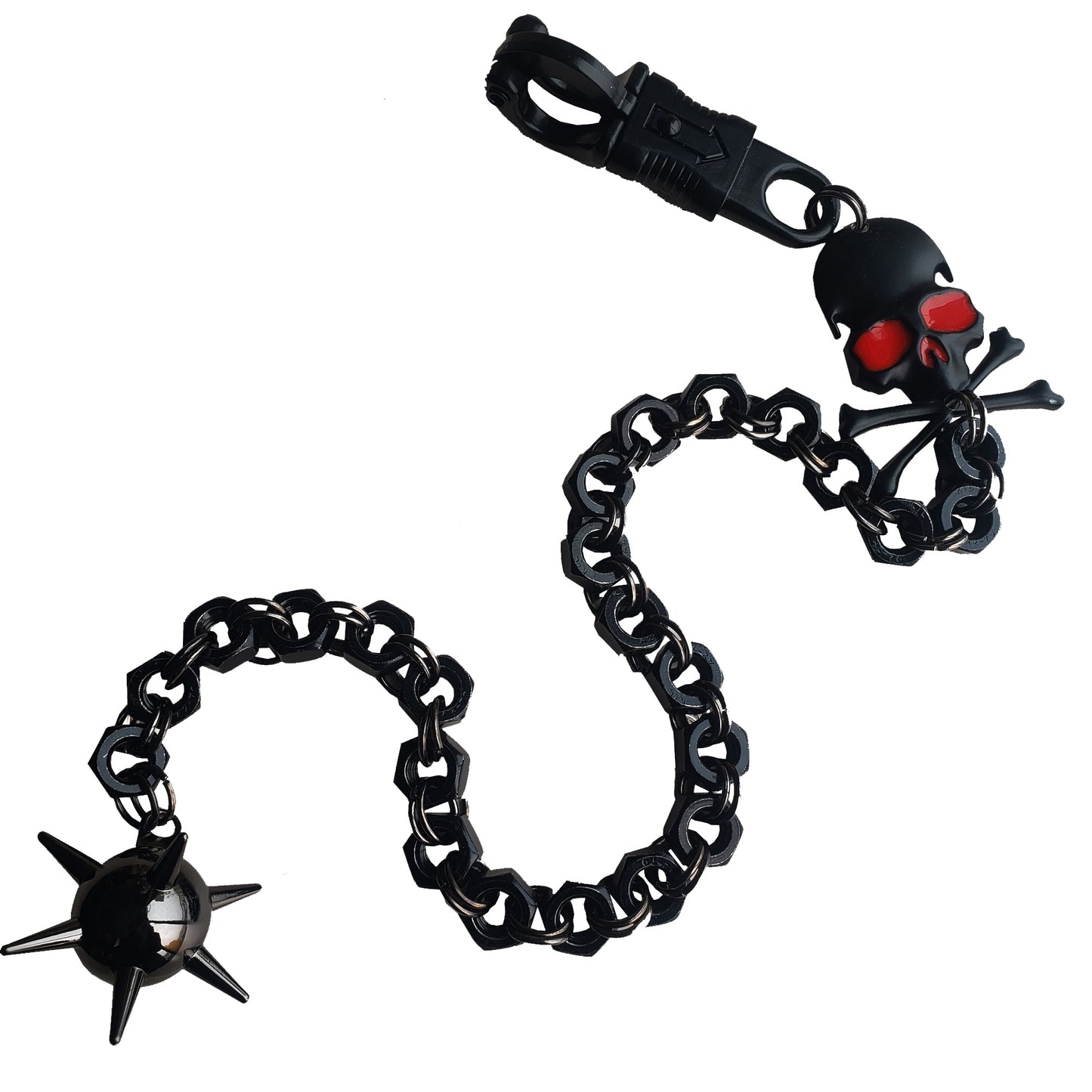 Nut Chainmail Chain Get Back Whips for Motorcycles, Flail Biker Whip for Handlebar Accessories , Biker Gift,Dad Gift