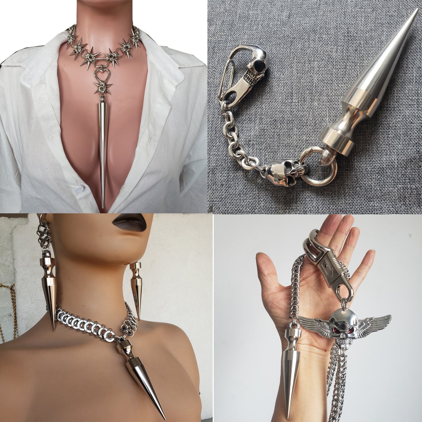 Chunky Spike Charm Pendant for Alt & Gothic Jewelry Findings and Supplies