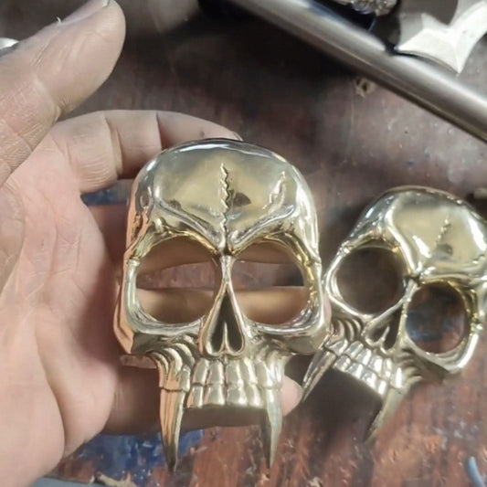 Handmade Brass Skull Knuckles