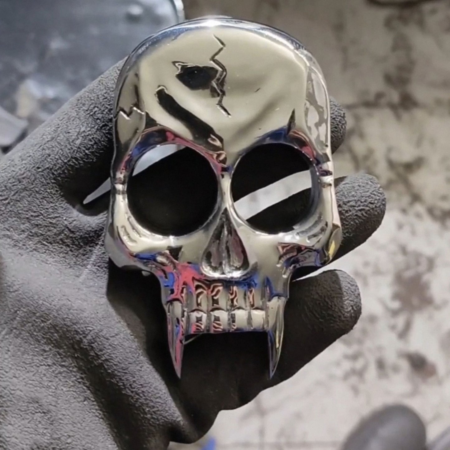 Handmade Brass Skull Knuckles
