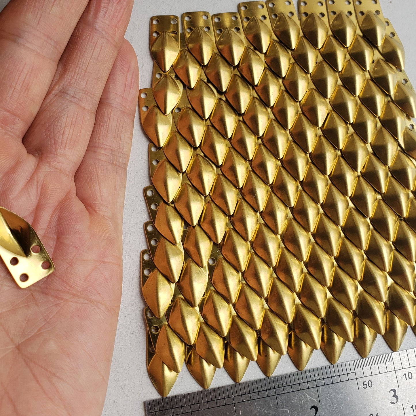 Small Size Brass Loose Lamellar Plates DIY Replacement Dragon Scale  Armor