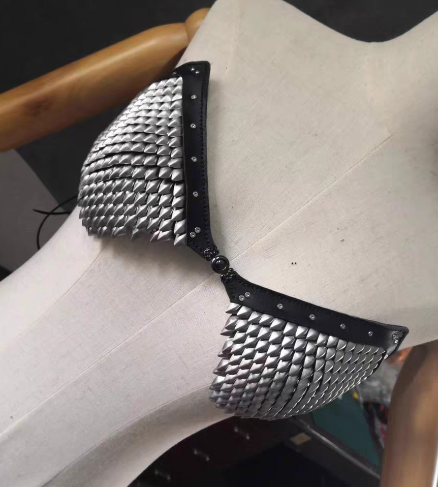 Silver Loose Stainless Steel Lamellar Armor Plates | Dark Dragon Scale Armour Scales 10*21mm | DIY Scale Mail Cosplay Bulk