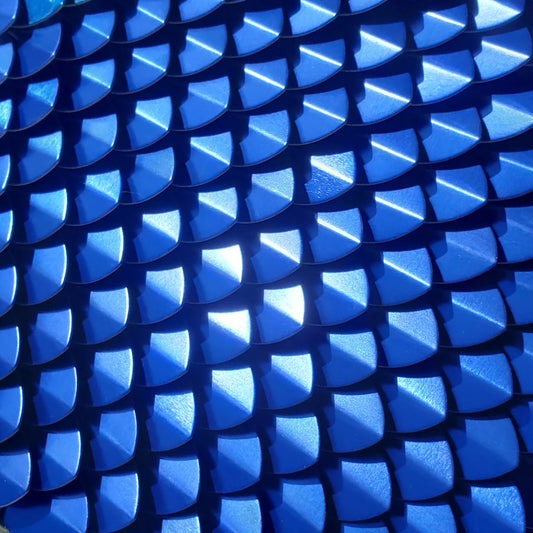 Anodized Aluminum Scalemail Blue Dragon Scales Bulk for Scale Mail Armor Cosplay LARP Supplies Large