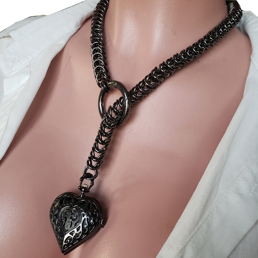 Box Chainmail Slip Chain Watch Necklace