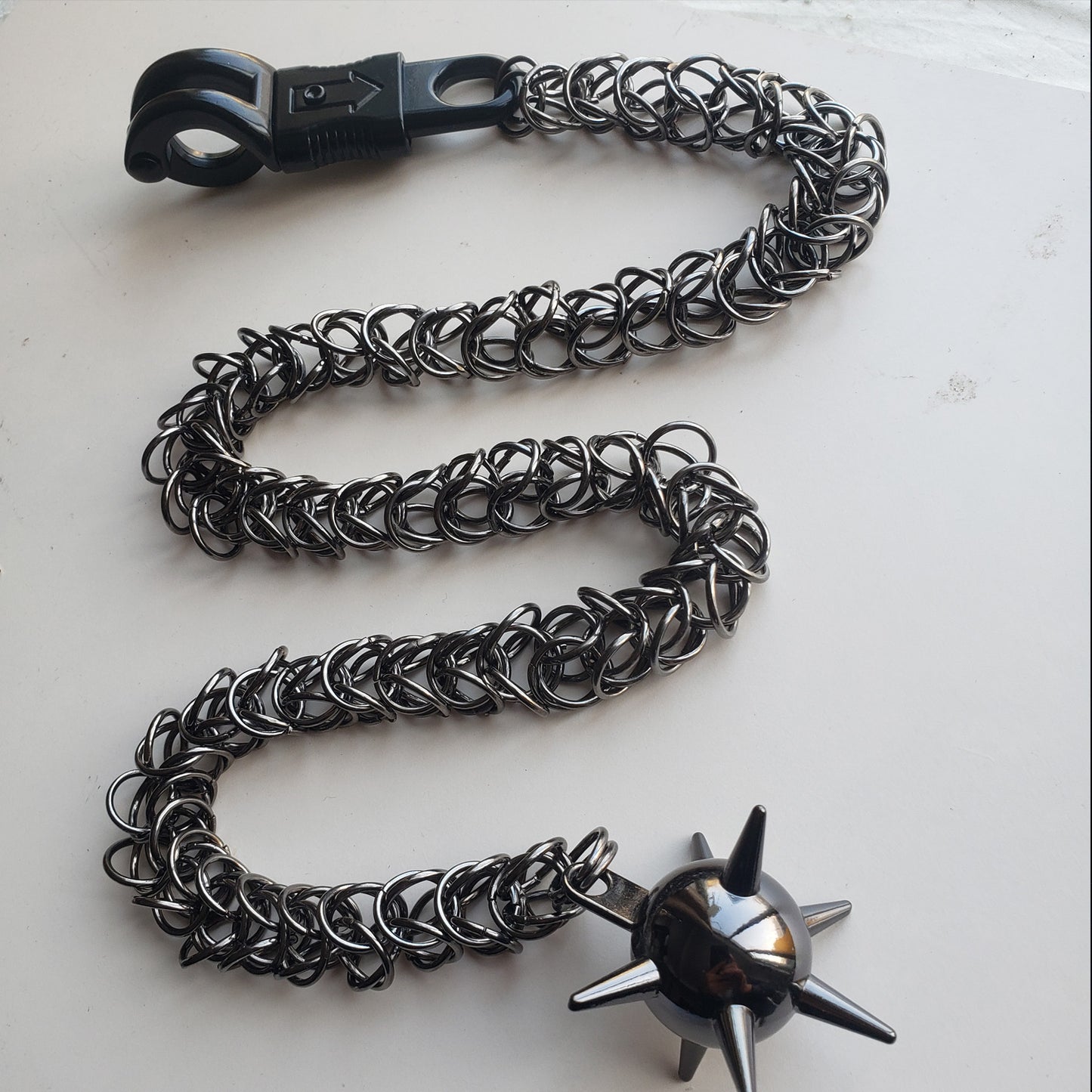 Handmade Chainmail Chain Get Back Whips for Motorcycles, Flail Biker Whip for Handlebar Accessories , Biker Gift,Dad Gift
