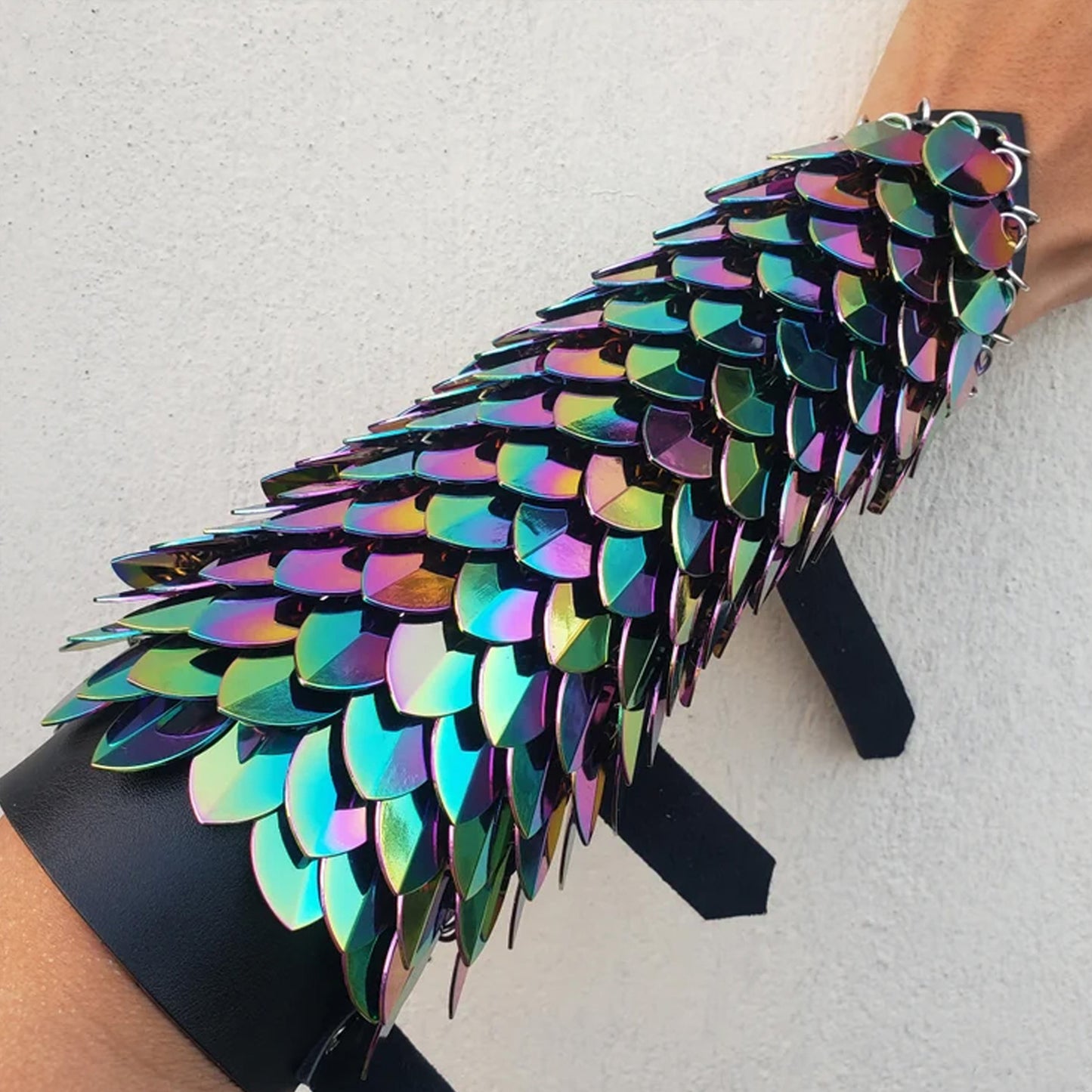LGBT Pride Rainbow Scalemail Men Chest Harness Armor
