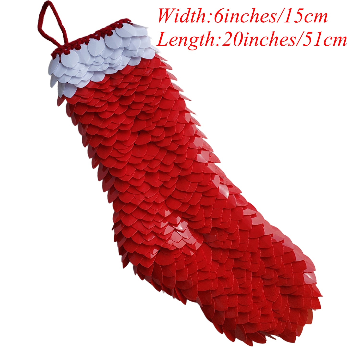 Personalized Knitted Scalemail Christmas Stockings,2025 Christmas Gift,Hand Knit Holiday Decor