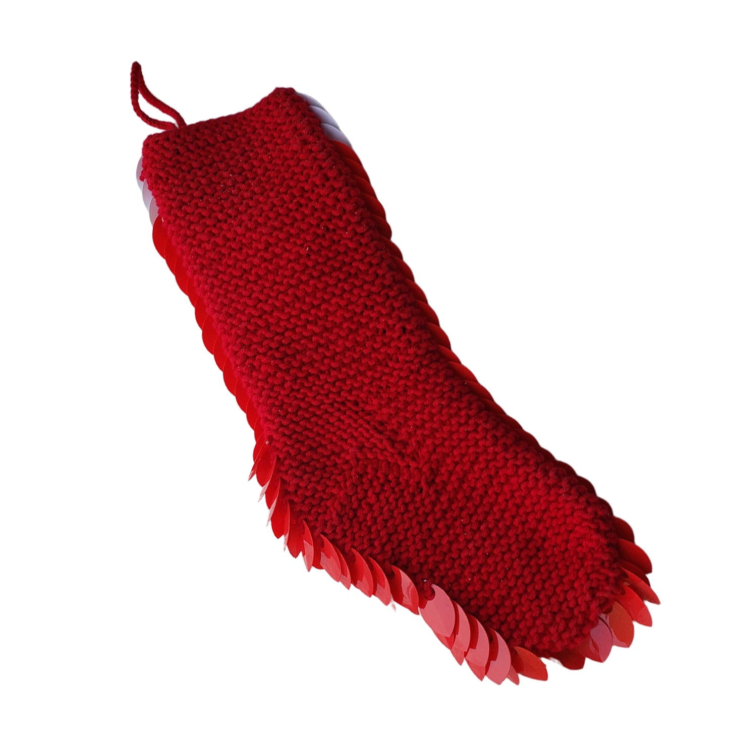 Personalized Knitted Scalemail Christmas Stockings,2025 Christmas Gift,Hand Knit Holiday Decor