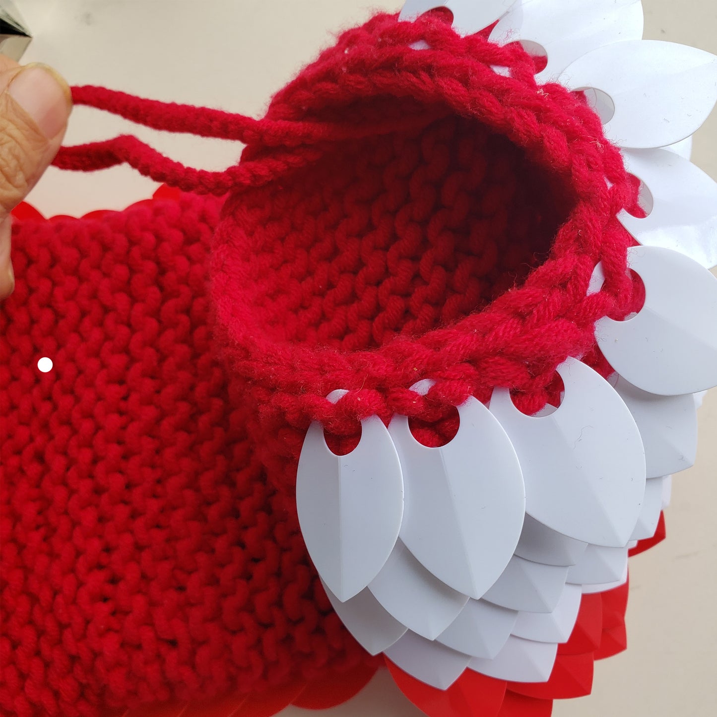 Personalized Knitted Scalemail Christmas Stockings,2025 Christmas Gift,Hand Knit Holiday Decor