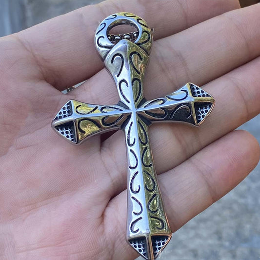 3pcs 65mm Plus Size Stainless Steel Egyptian Ankh Cross  Pendants