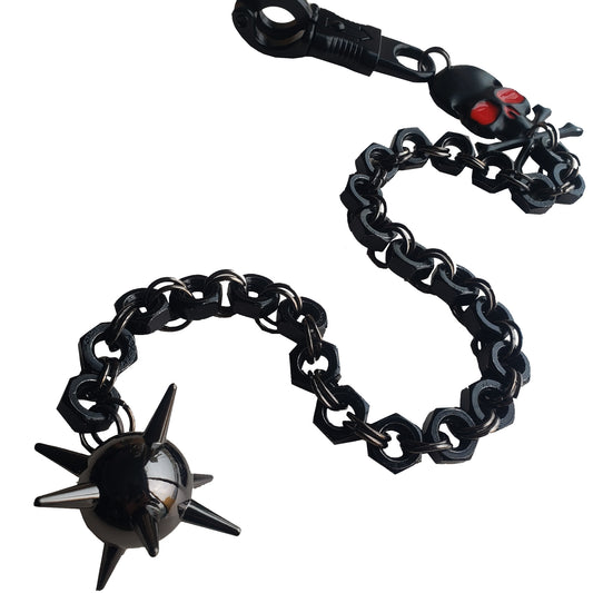 Nut Chainmail Chain Get Back Whips for Motorcycles, Flail Biker Whip for Handlebar Accessories , Biker Gift,Dad Gift