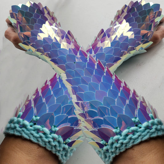 Knitted Scalemail Gauntlets — Custom Fit Fantasy Armor Gloves
