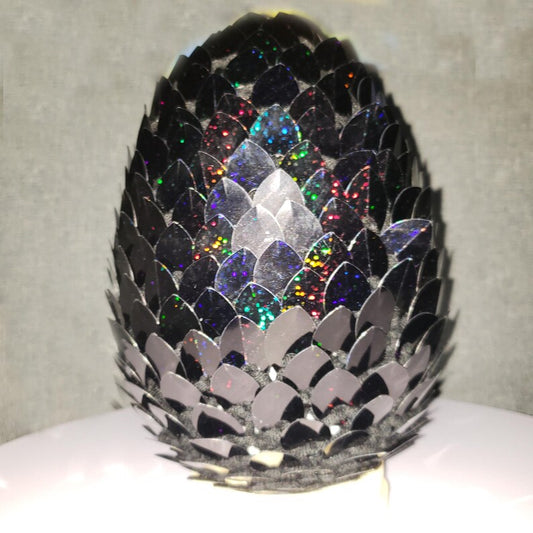 Knitting Dragon Egg for Decor,8" Knit Scales Dragon Egg Prop for Tabletop Gaming, Halloween & Christmas Fantasy Decor Gift