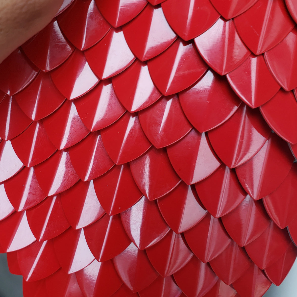 Painted Red Aluminum Scalemail Dragon Scales Bulk for Scale Mail Armor Cosplay LARP Supplies Large