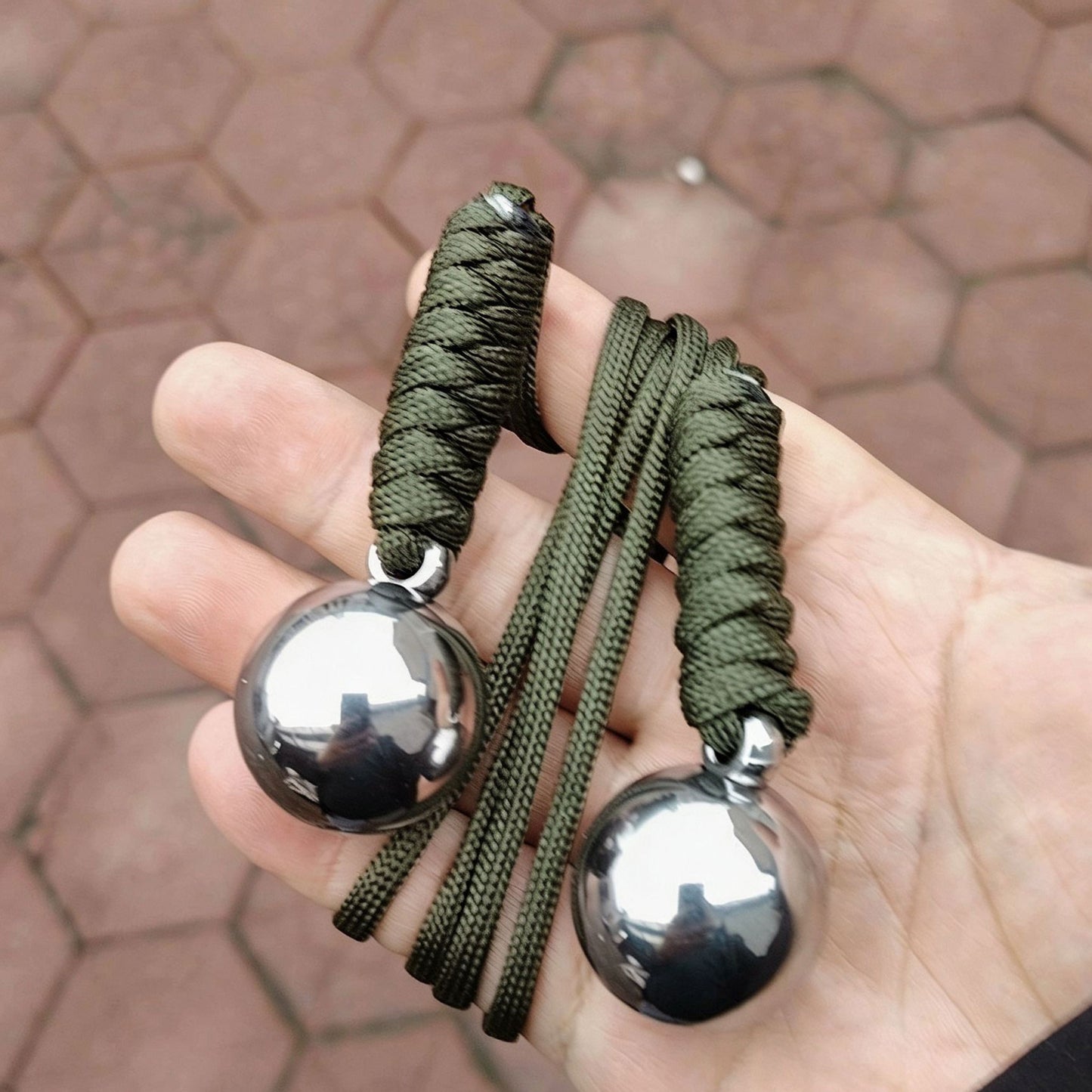 Stainless Steel Solid Flail Ball Charm Pendant for EDC,Jewelry